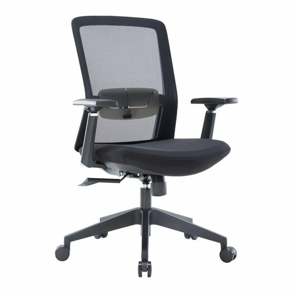 Kd Americana Ingram Modern Office Task Chair with Adjustable Armrest Black KD3039925